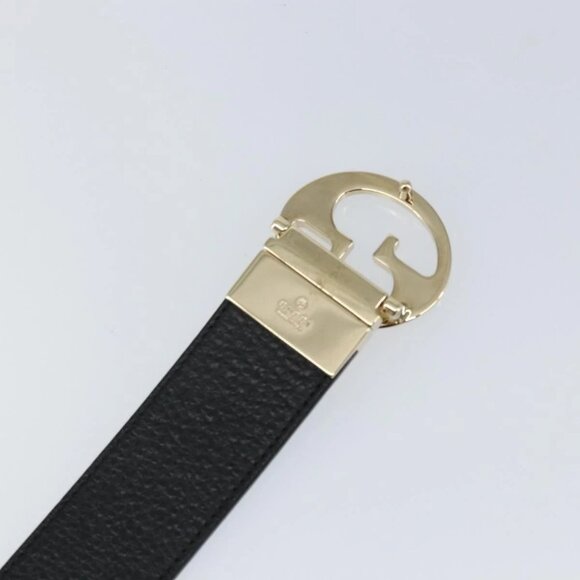 GUCCI Belt Leather Outlet Turquoise Blue Auth main image 7